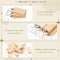 Wooden Keychain with Stainless Steel Ring